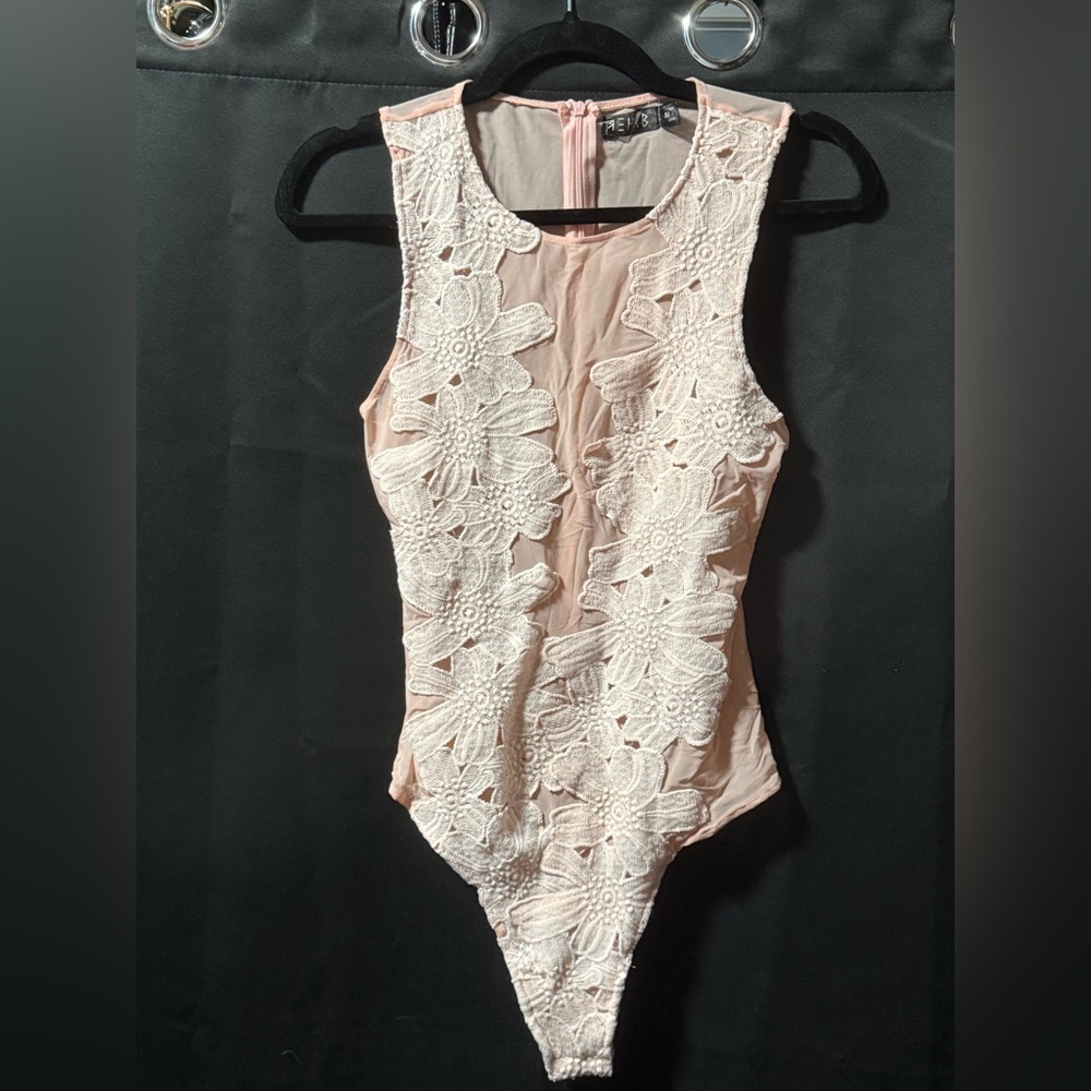 Rehab Pink Mesh Top